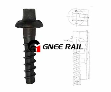 Tr Thread Rail Screw Spike